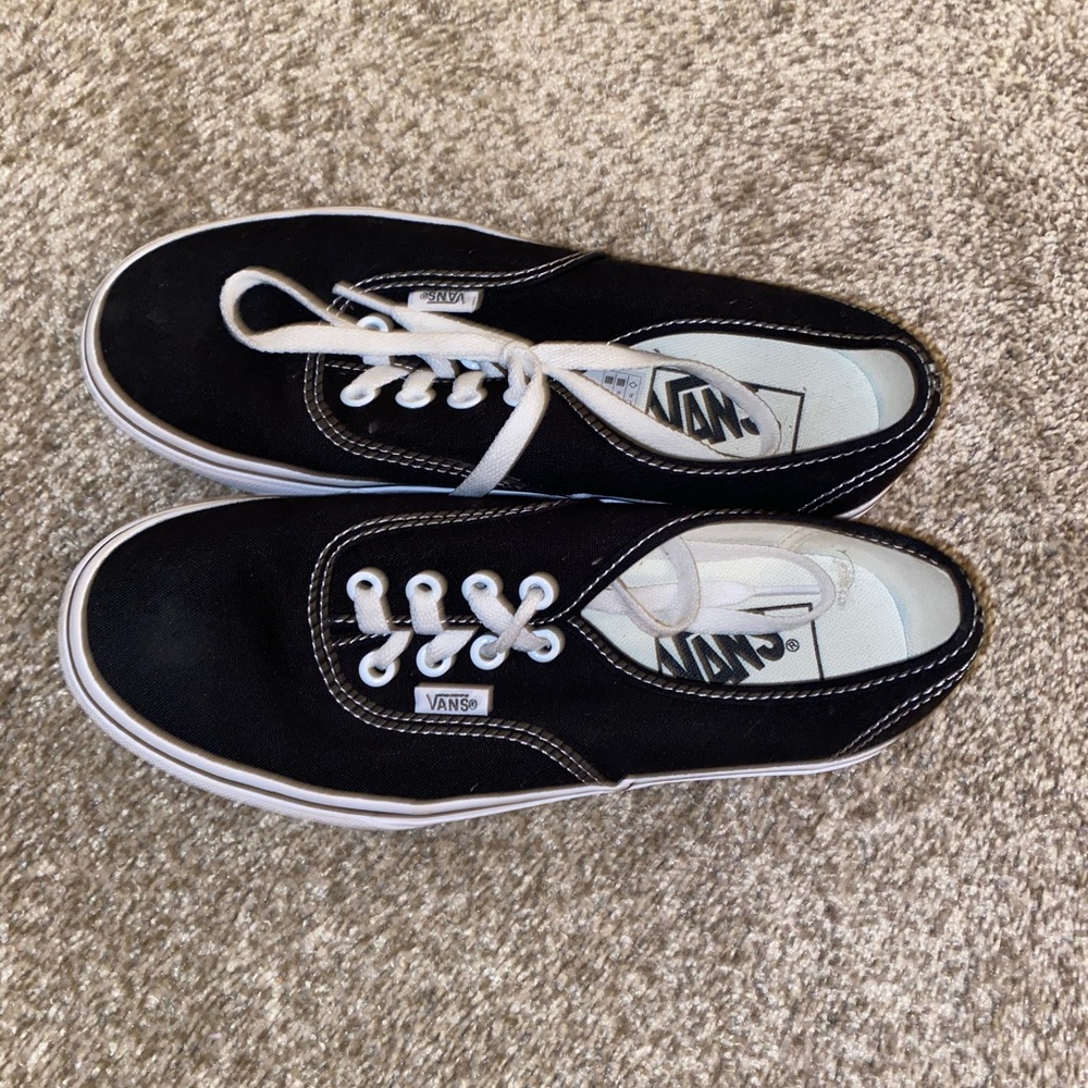 Black platform vans